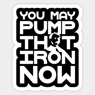 Pump the iron Bodybuilding fitness gift shirt Sticker